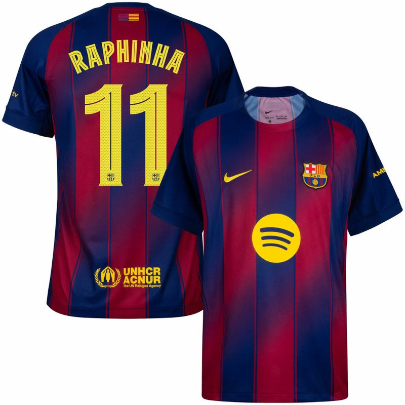 Barcelona Home Raphinha 11 Jersey 2025/26 – Men’s Soccer Shirt