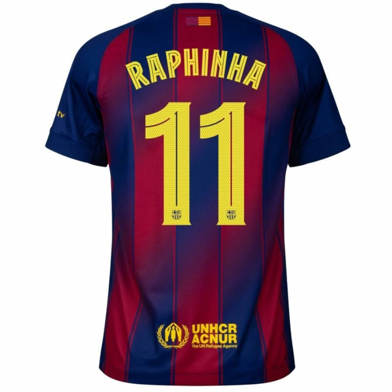 Barcelona Home Raphinha 11 Jersey 2025/26 – Men’s Soccer Shirt