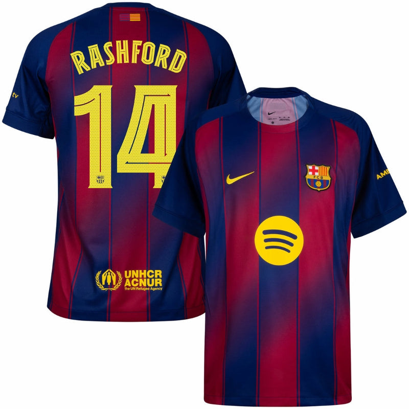 Barcelona Home Rashford 14 Jersey 2025/26 – Men’s Soccer Shirt