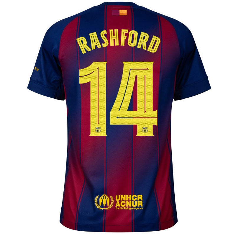 Barcelona Home Rashford 14 Jersey 2025/26 – Men’s Soccer Shirt