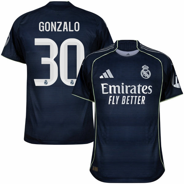 Real Madrid Gonzalo 30 Away Fan Jersey 2025/26