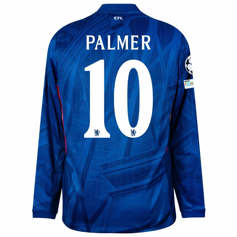 Chelsea Home Palmer 10 Long Sleeve Jersey 2025/26 – Men’s Soccer Shirt with Club World Cup & UEFA Patches