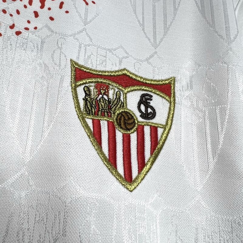 Sevilla FC 1993∕94 Home Retro Jersey S-XXL(8EC3)