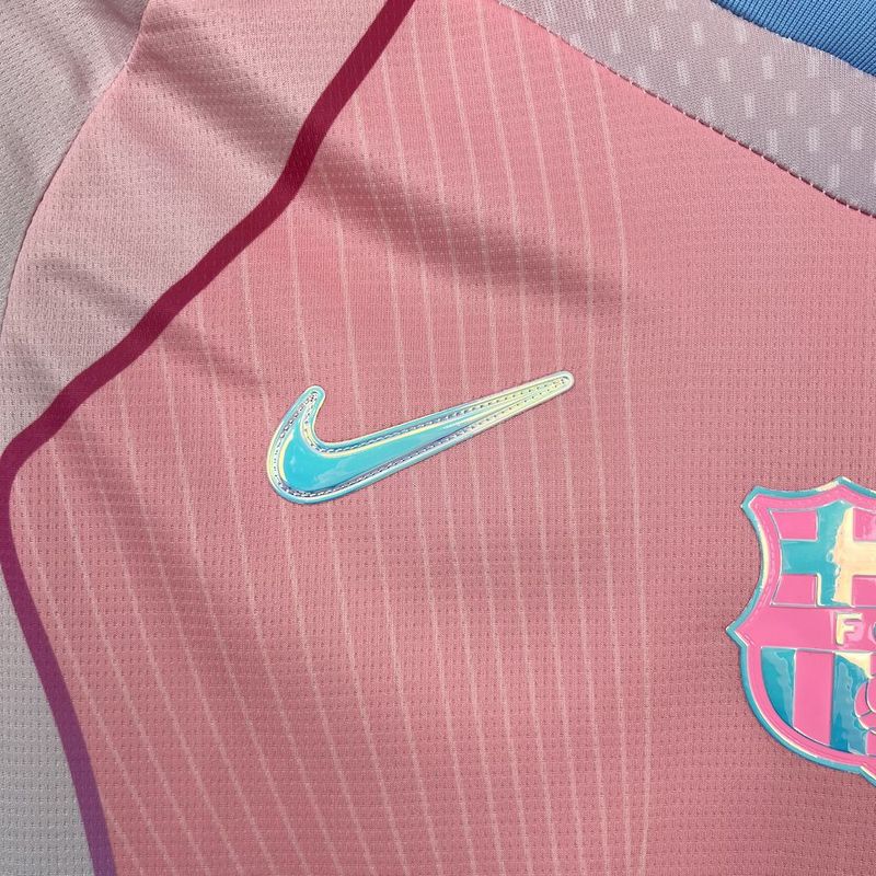 Barcelona 2025∕26 pink special edition Jersey (With Champions League)