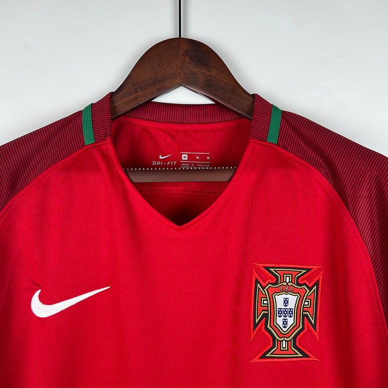 Retro Portugal 2016 long sleeve home S-XXL(7C0E)