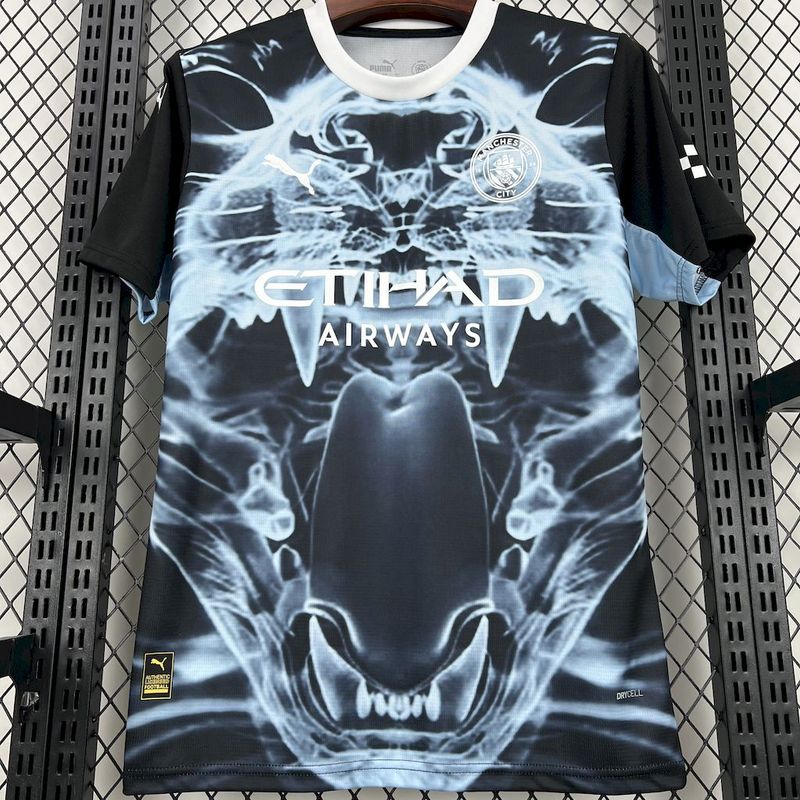 Manchester City 2025∕26 Black and blue concept version Jersey S-XXL(9502)