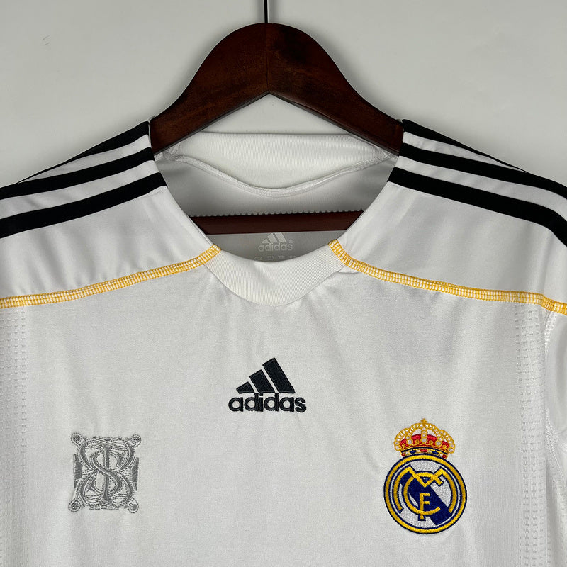 Retro Real Madrid 09∕10 Long Sleeve Home S-XXL(055D)