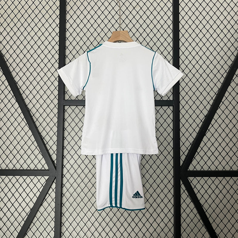 Kit Kids Retro Real Madrid Home Jersey 2017/18
