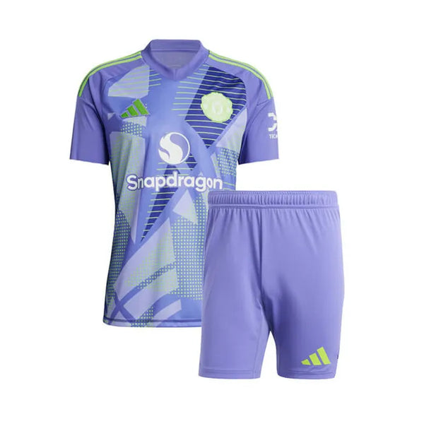 Kit Kids Manchester United Goalkeeper Violet Jersey 2024/25
