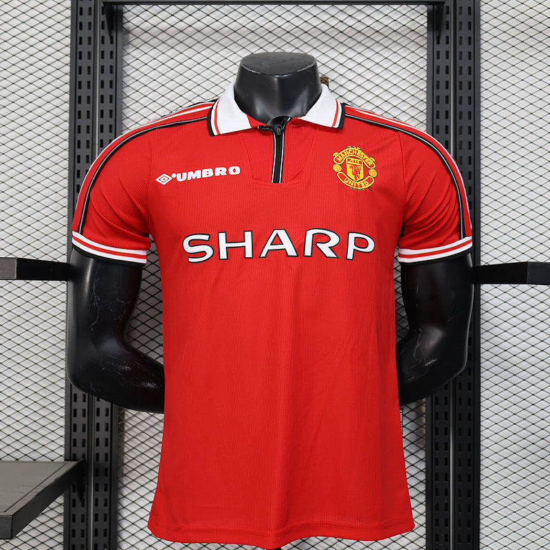 Retro Player M-U 98∕99 Home S-XXL(BFE7)