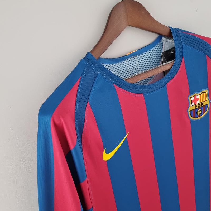 barcelona 05∕06 long sleeve home S-XXL(C88C)